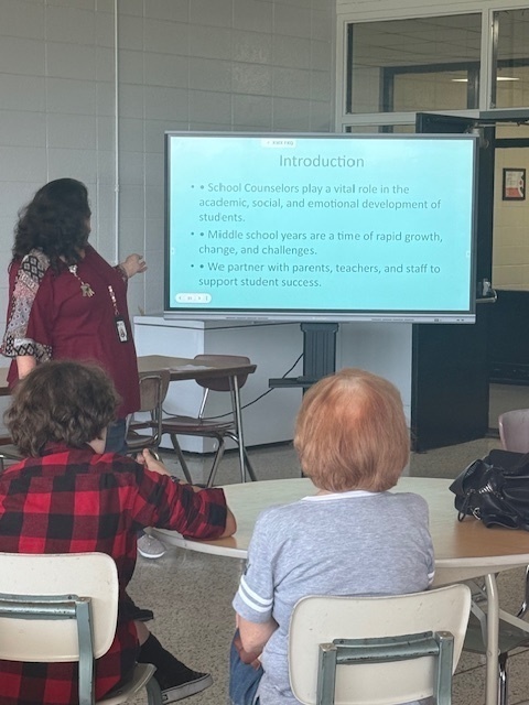 Mrs. Newill presenting Student well being information