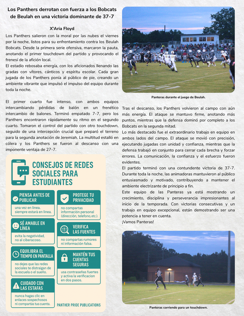 Página 2 del boletín de septiembre