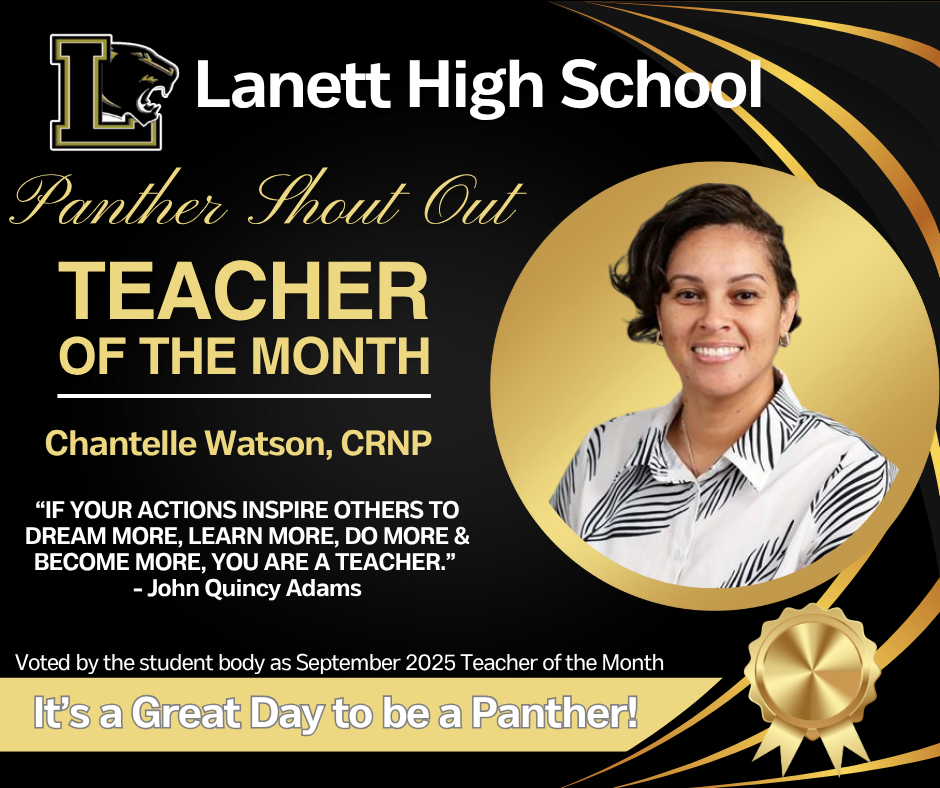 Photo of Nurse Chantelle Watson, Teacher of the Month for September 2025.