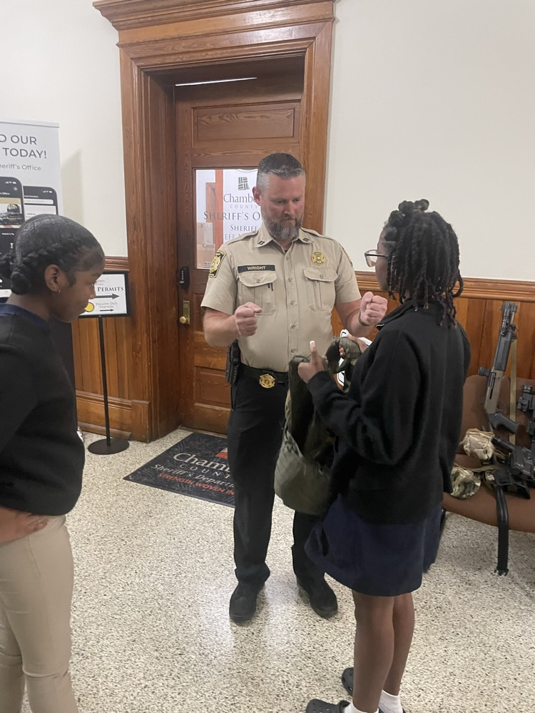 Students touring Chambers County Courthouse and Jail.