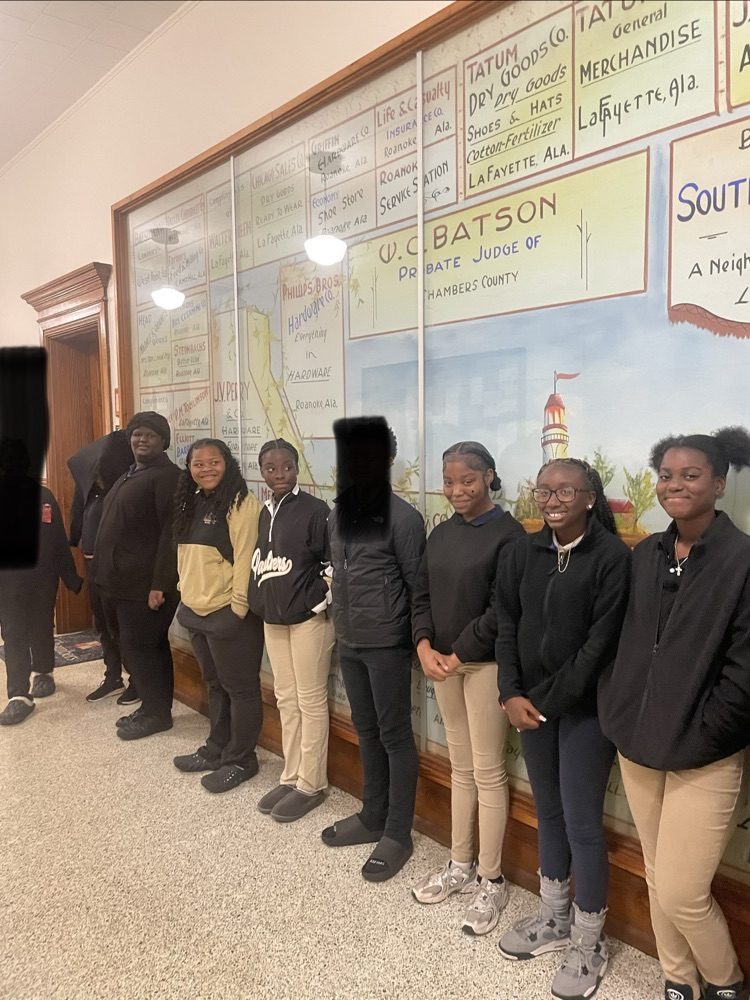 Students touring Chambers County Courthouse and Jail.