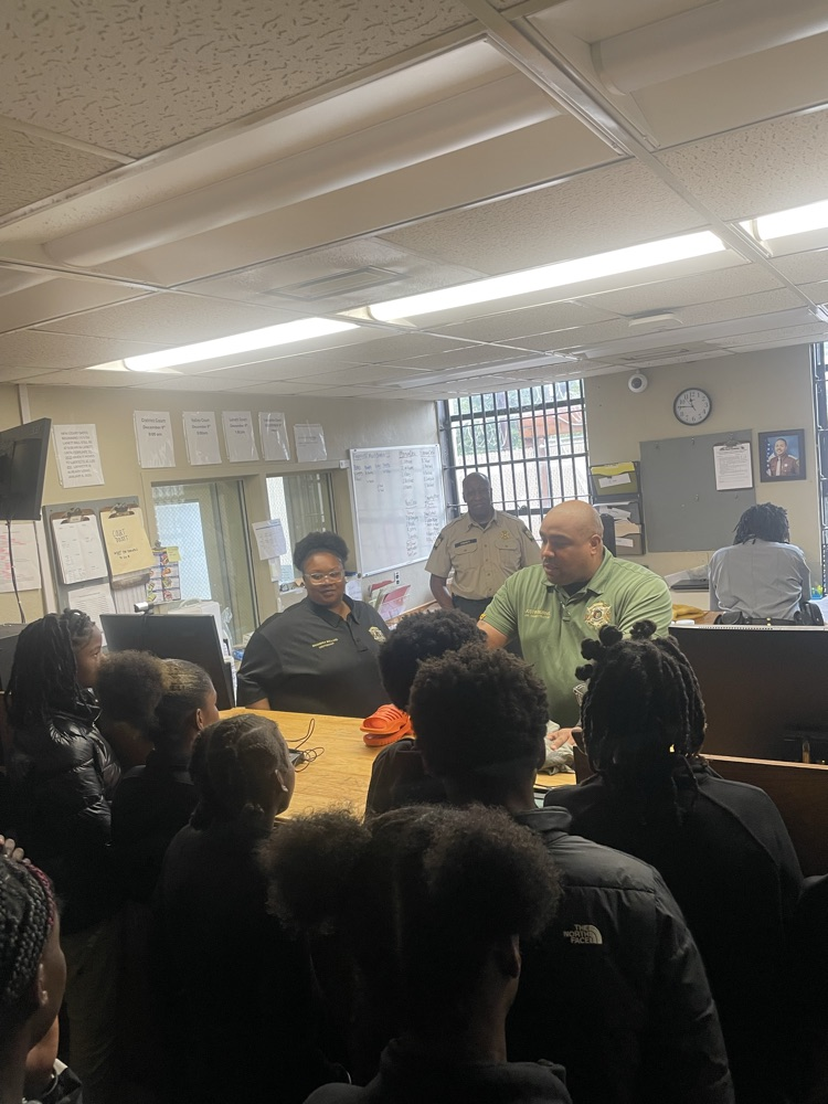 Students touring Chambers County Courthouse and Jail.