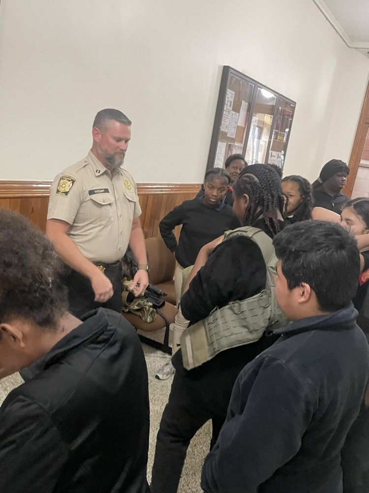 Students touring Chambers County Courthouse and Jail.