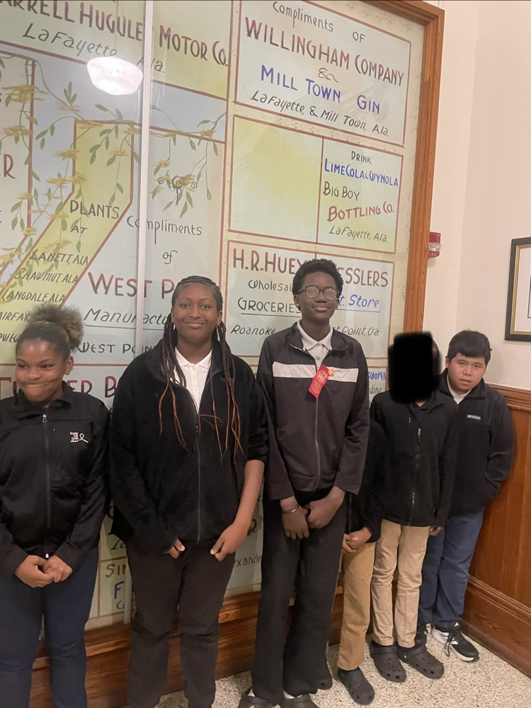 Students touring Chambers County Courthouse and Jail.