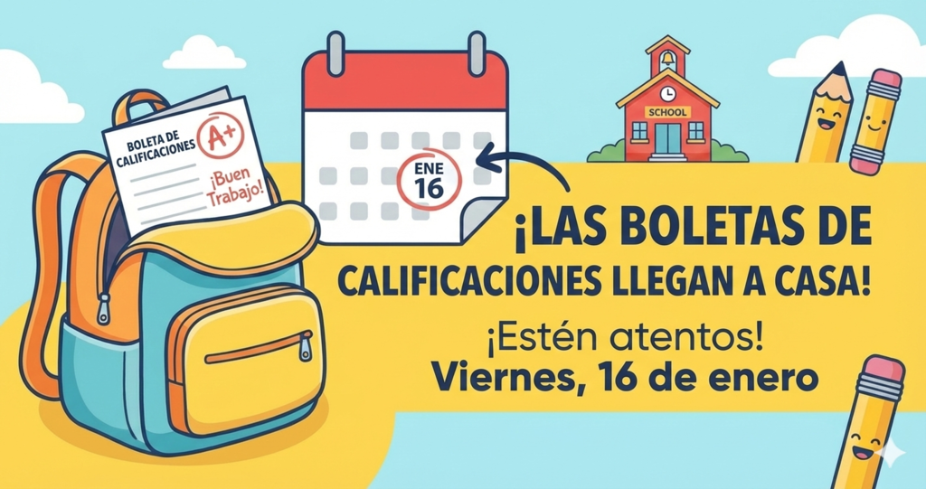 Jan 16 Report Cards are coming home! Be on the lookout! Friday, January 16th