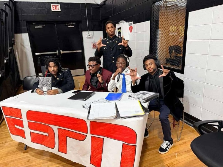 Game-day energy, future ESPN goals! Students dressed up and explored careers in sports media.