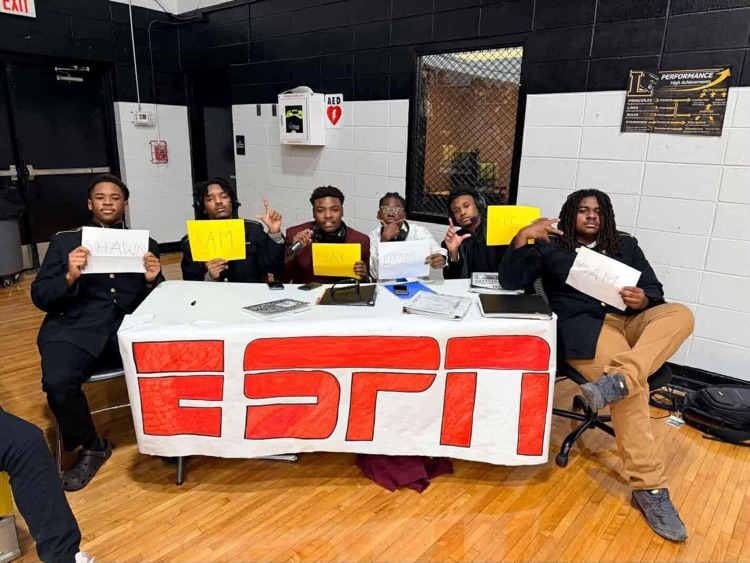 Game-day energy, future ESPN goals! Students dressed up and explored careers in sports media.