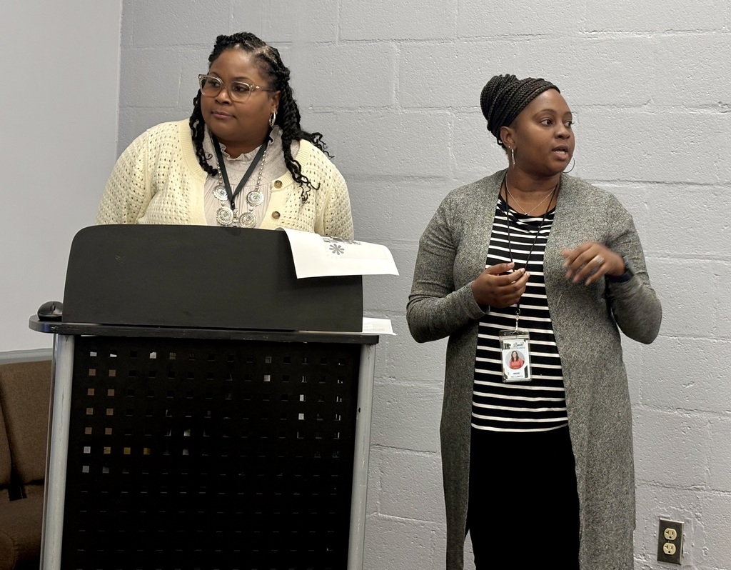 Dr. Haslam & Mrs. McCants presenting.