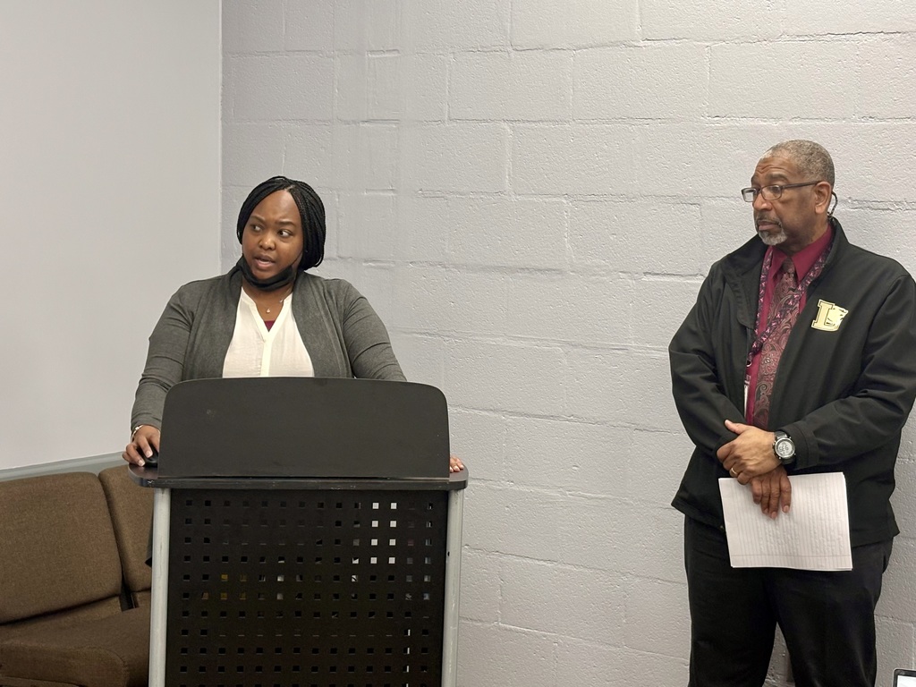 Ms. Dudley & Mr. Brasfield presenting