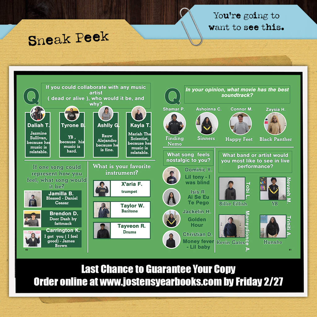 Excited school-spirit tone Panther Nation 🐾 check out this sneak peek of the 2025–2026 yearbook! Don’t miss out — this is your LAST chance to order. Grab yours today: https://jostensyearbooks.com/?REF=A00117300  Orders are through Jostens.