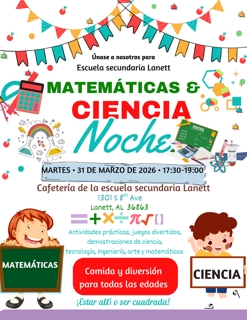 🔬✨ Get Ready for an Exciting Night of Discovery! ✨🔬  Join us for Math & Science Night on Tuesday, March 31, 2026 from 5:30 PM – 7:00 PM in the Cafeteria!  Bring the whole family out for an evening filled with hands-on activities, exciting experiments, and interactive math challenges that will make learning fun for everyone! 🧪➕  🎉 Food and fun for all ages! 👨‍👩‍👧‍👦 Perfect for students, families, and community members.  Come explore, learn, and enjoy a night of curiosity, creativity, and discovery! We can’t wait to see you there!  #MathAndScienceNight #STEMFun #FamilyLearning #PantherPride