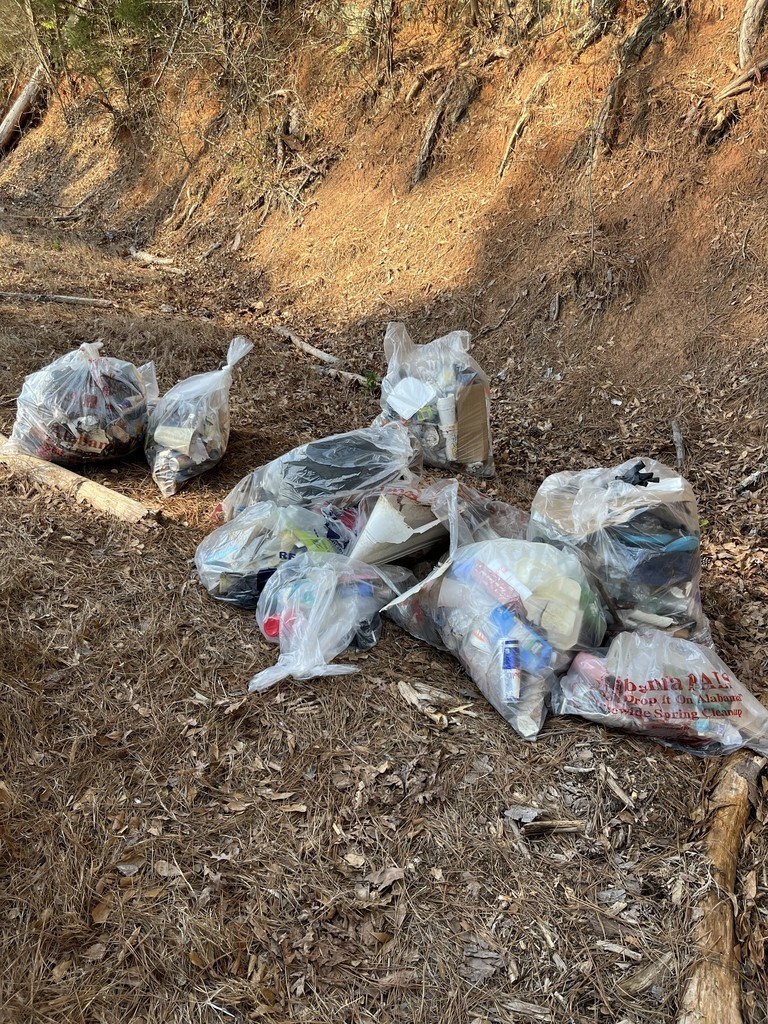 Trash collected by staff and students