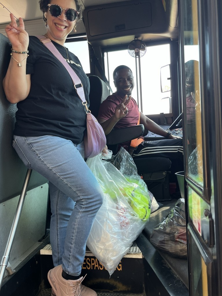 Staff members who help with trash day