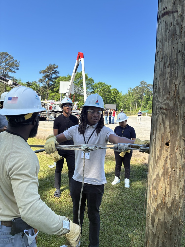 4 of our senior students had the opportunity to attend Lineman Day in Phenix City, hosted by Alabama Power.  