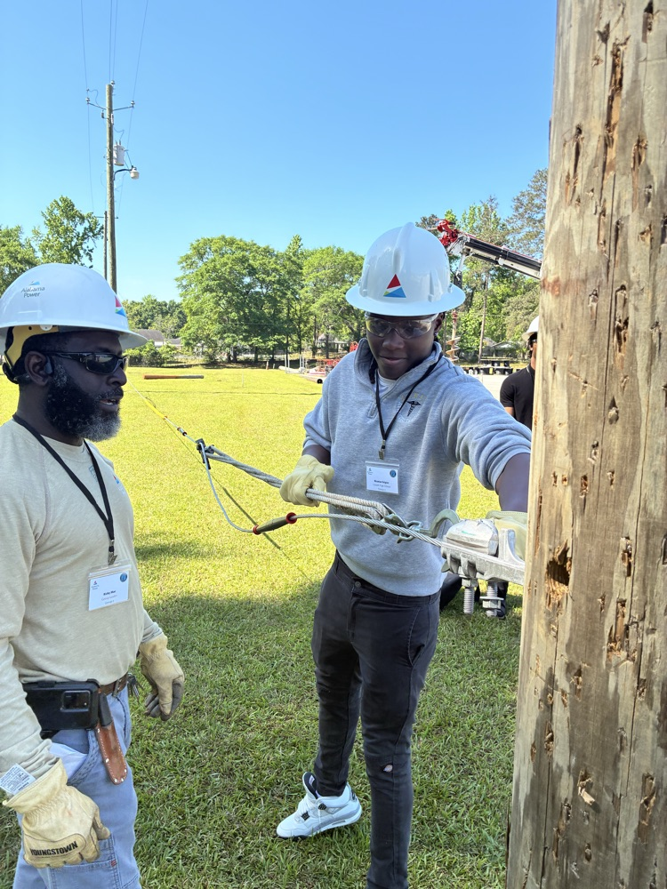 4 of our senior students had the opportunity to attend Lineman Day in Phenix City, hosted by Alabama Power.  