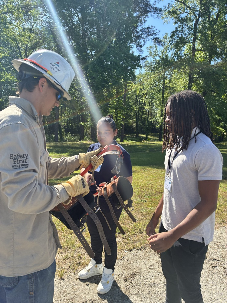 4 of our senior students had the opportunity to attend Lineman Day in Phenix City, hosted by Alabama Power.  