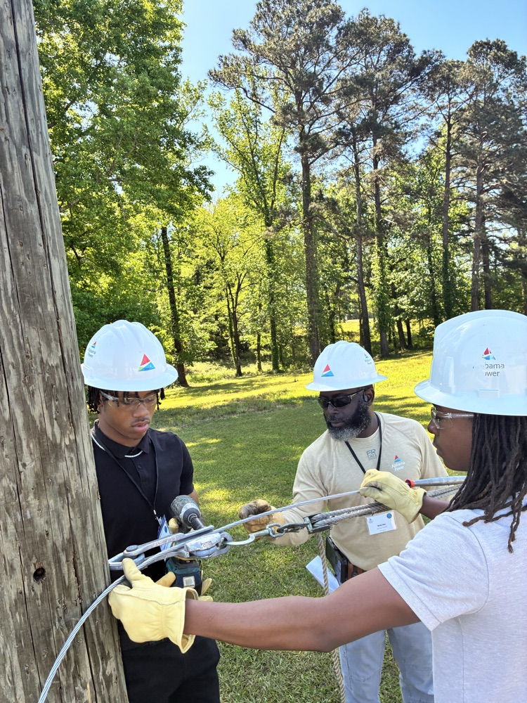 4 of our senior students had the opportunity to attend Lineman Day in Phenix City, hosted by Alabama Power.  