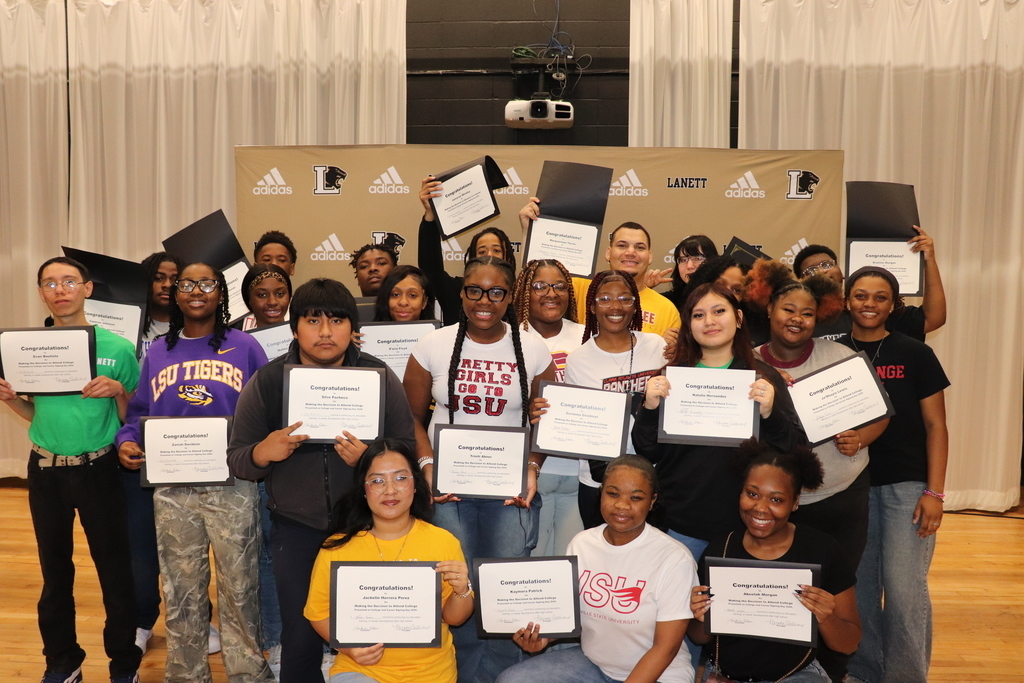 LHS students on signing day