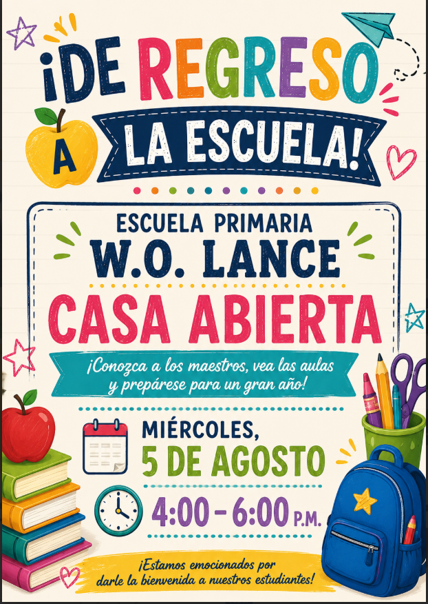 📢 WOL Open House / Meet the Teacher  🗓 Date: Wednesday, August 5th  ⏰ Time: 4:00 PM – 6:00 PM  We can’t wait to welcome you to the new school year!  📌 Important Reminder Regarding Homeroom Assignments:  All required forms must be completed by August 5th for your child to be assigned a homeroom.  To ensure our staff can dedicate this evening entirely to welcoming our families and giving teachers quality time with their new students, no forms will be processed and no enrollments will take place during Open House.  Please ensure all paperwork is turned in ahead of time so your child is set up and ready to meet their teacher! Thank you for helping us make this a smooth and special evening for everyone. See you there! 🎉