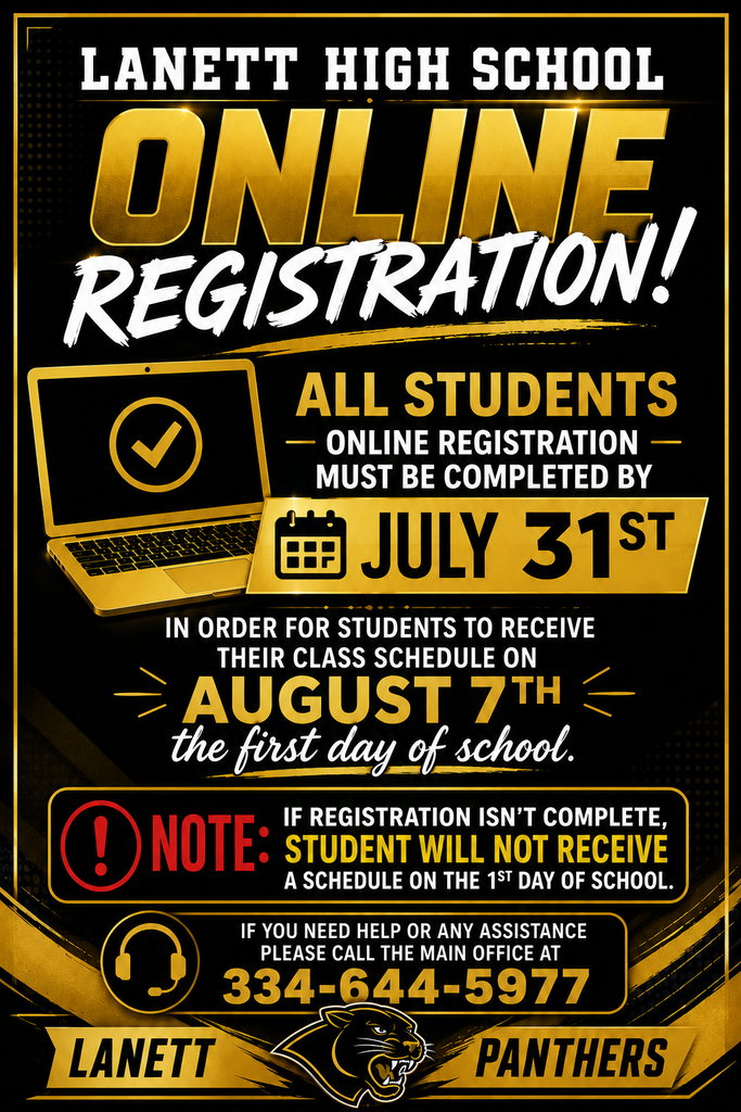 LHS Online Registration July 31st.