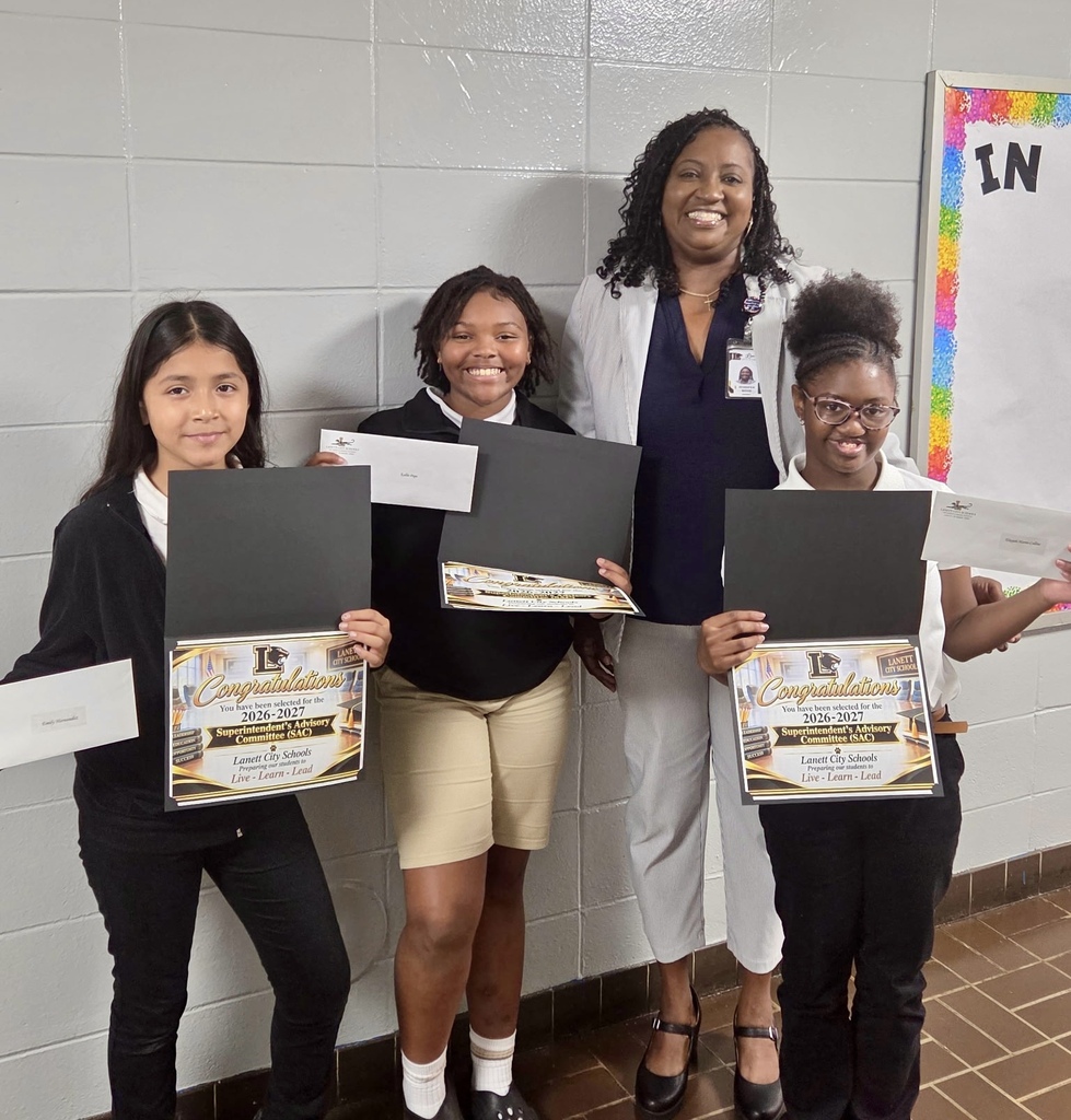 We are excited to announce the students selected to serve on the Lanett City Schools Superintendent’s Advisory Committee! These outstanding student leaders from grades 6–12 will have the opportunity to share their voices, ideas, perspectives, and insights directly with the Superintendent while working together to help make a positive difference in our schools.
