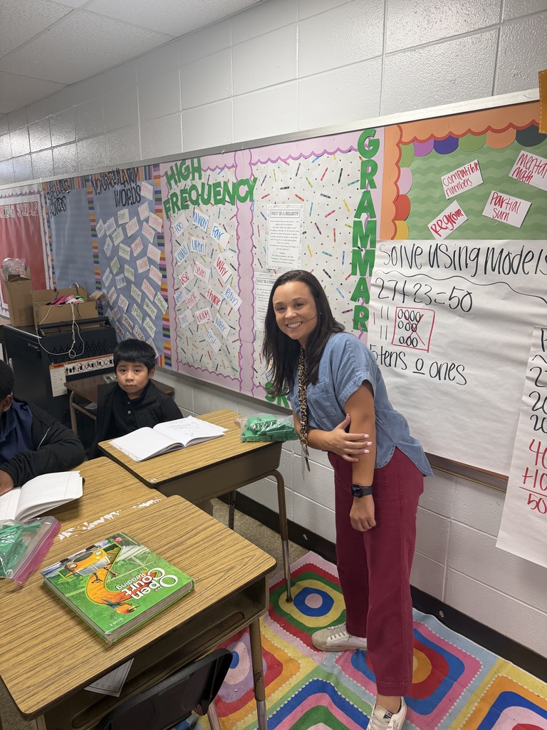 Ms. Fincher is working hard in math. 