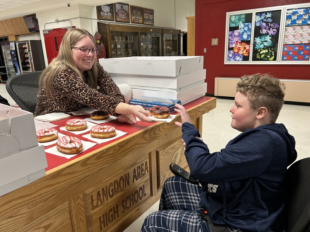 students and donuts