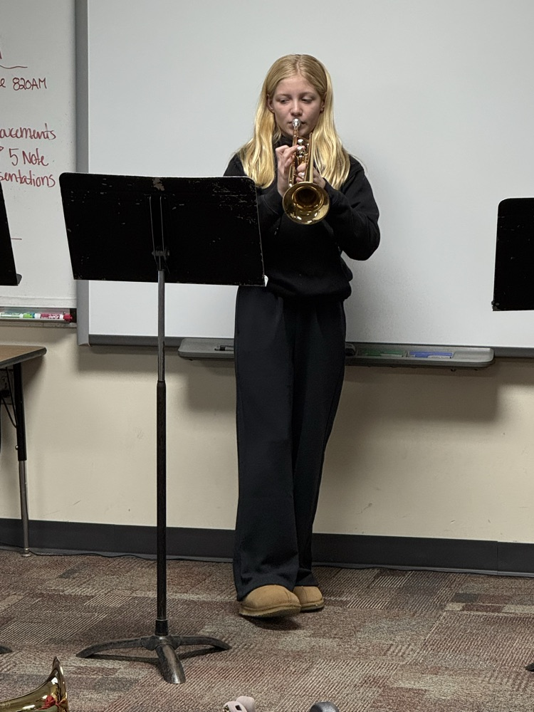 trumpet soloist playing a shark song