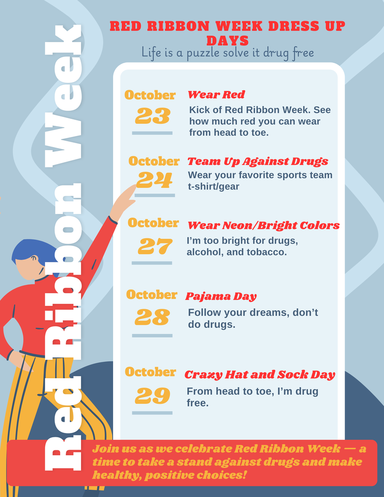 Red Ribbon Week Dress Up Days