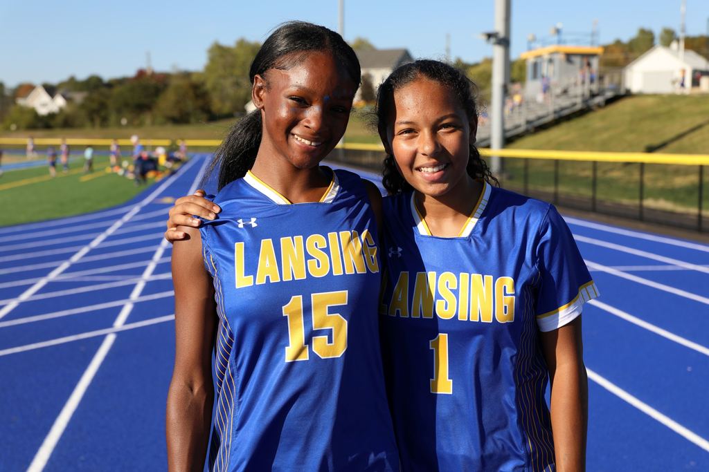 Two students posing for a picture
