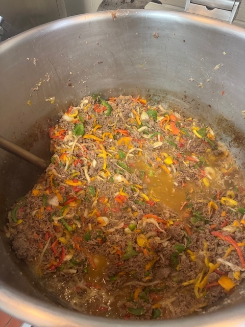Cooked Beef & Peppers Kettle 