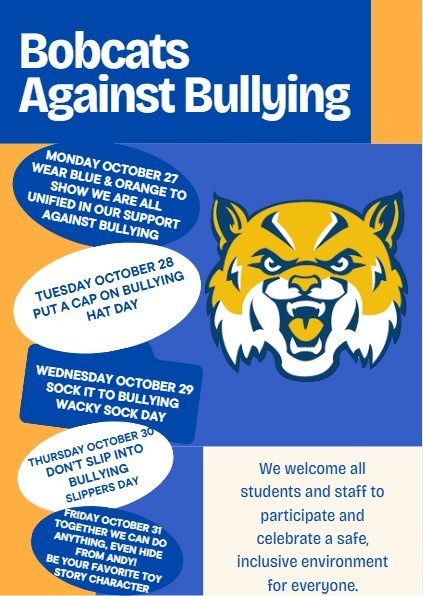 Bobcats Against Bullying Dress Up Days