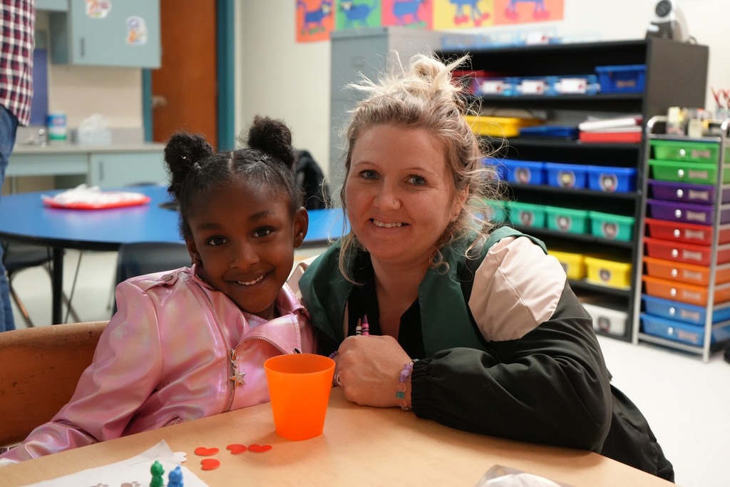 Mom and daughter at curriculum night