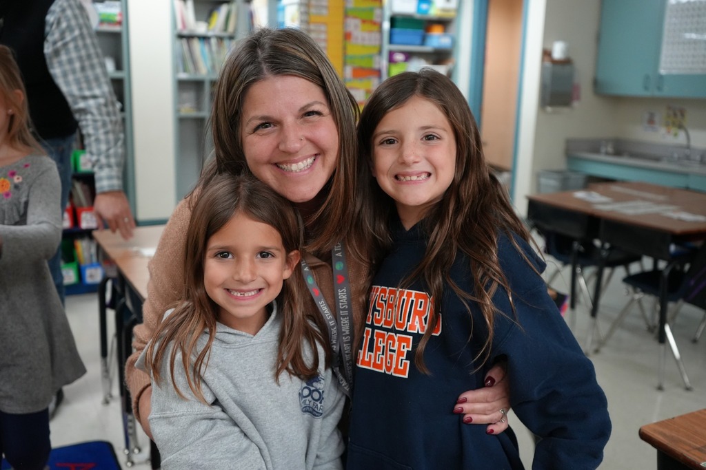 students with teacher at curriculum night