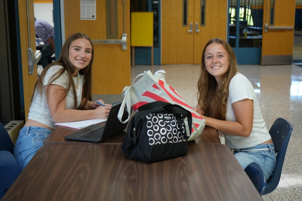 two students from high school smiling