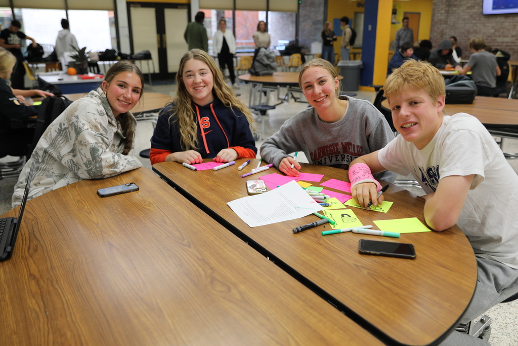 a group of students posing for a picture
