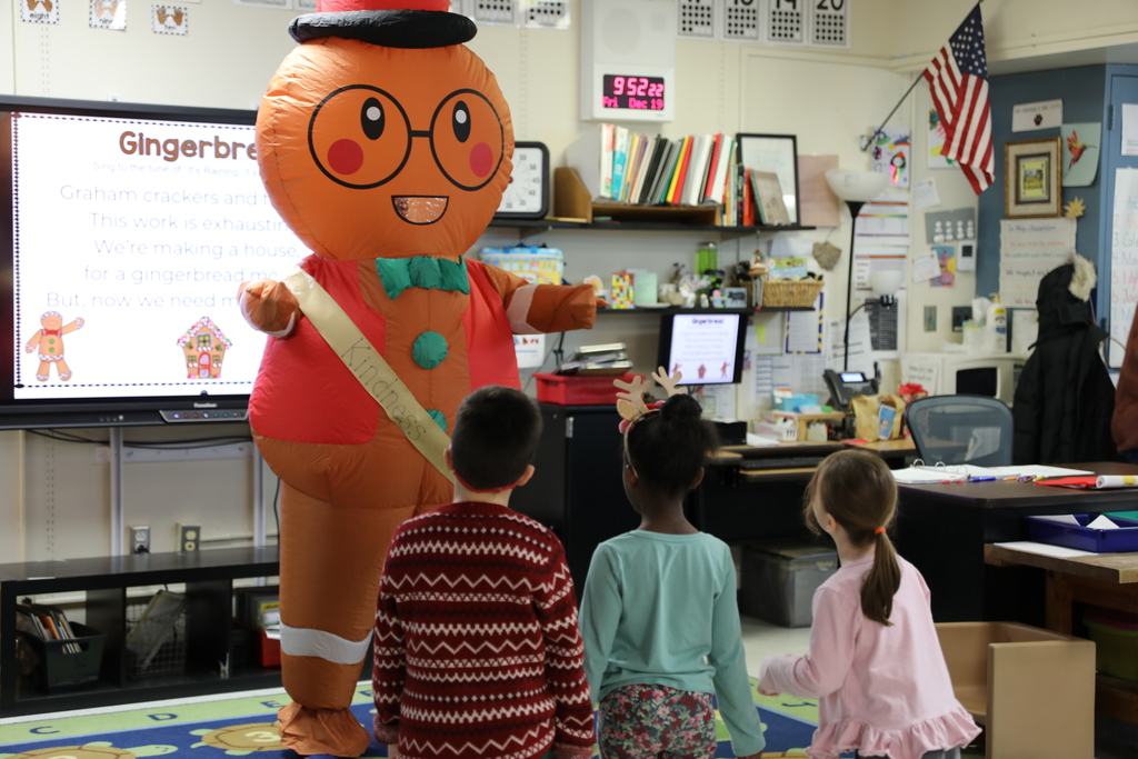 the gingerbread man visiting students