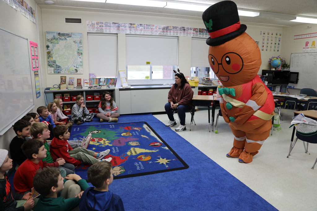 the gingerbread man visiting students