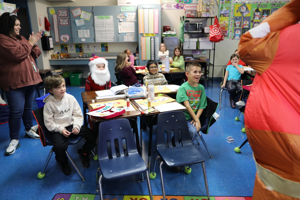 the gingerbread man visiting students