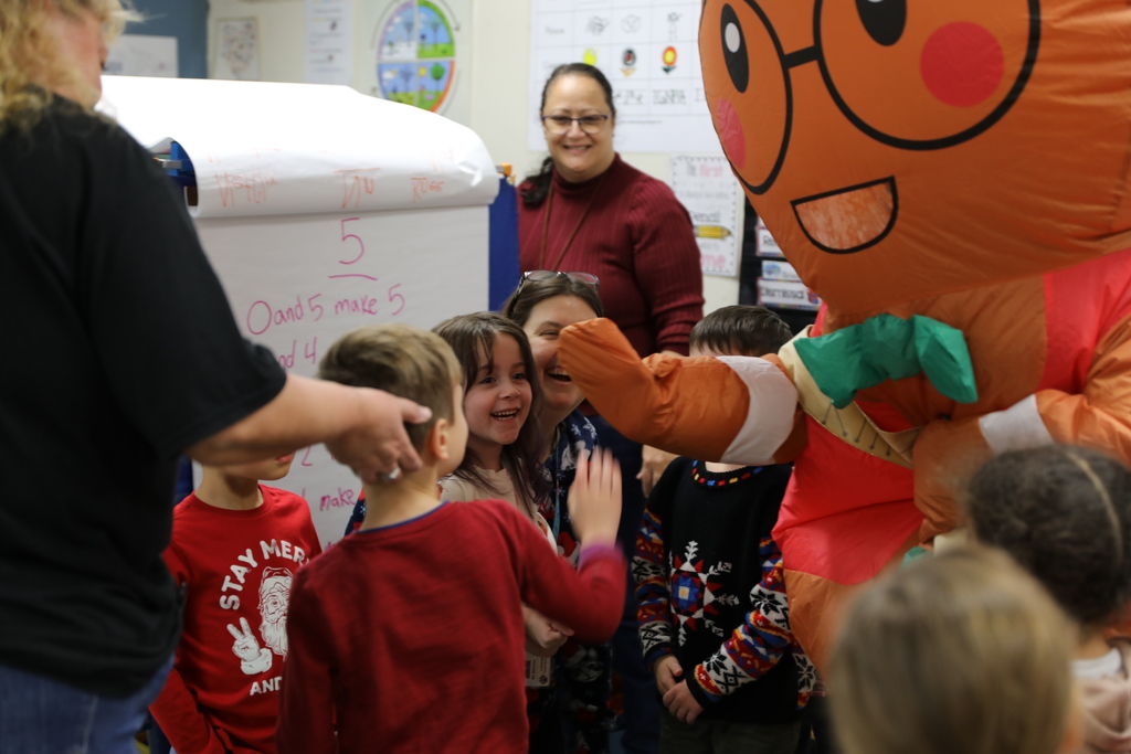 the gingerbread man visiting students