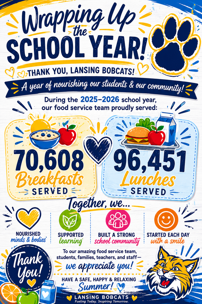 Infographic of meals served for food service 25-26SY 
