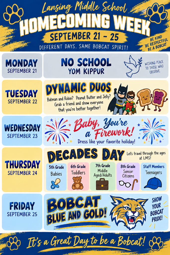 Homecoming Week Dress Up Days