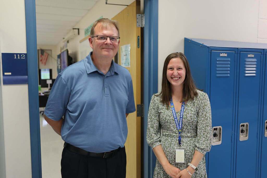 two teachers posing for the camera