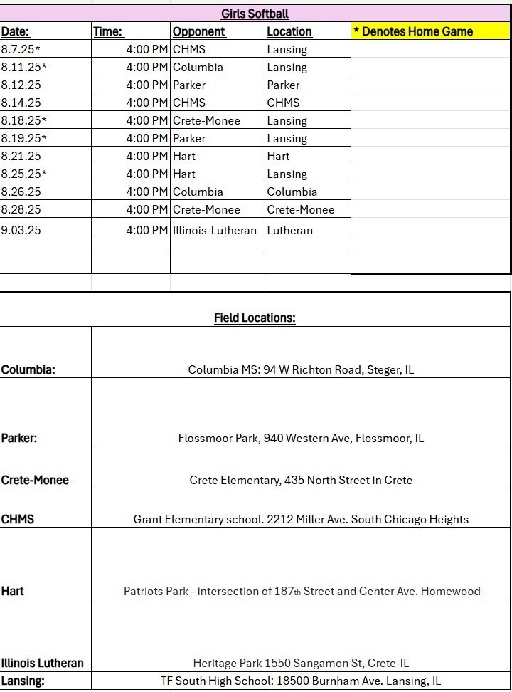 SoftballSchedule