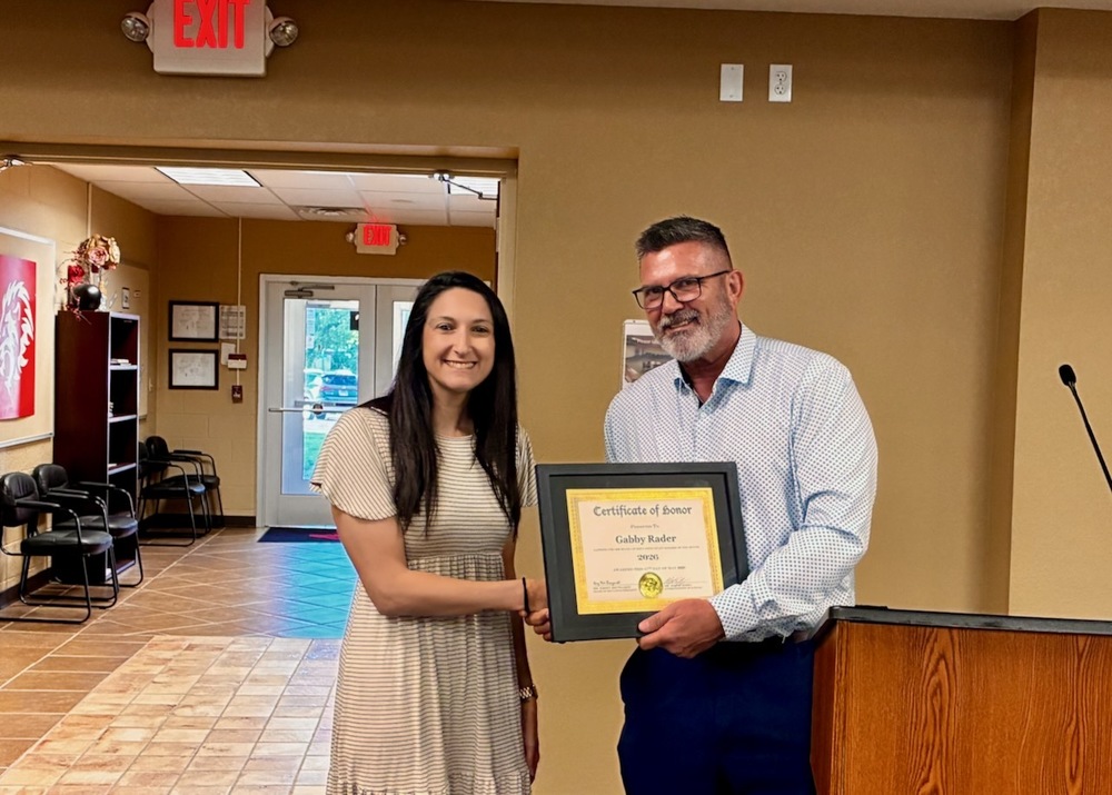 Gabby Rader named staff member of the month