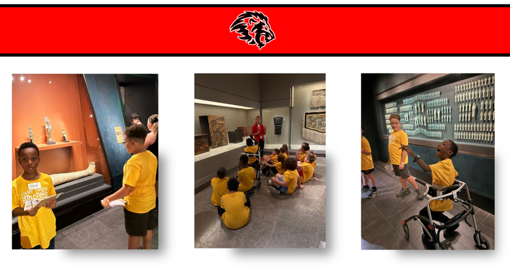 5th grade students visiting art musem