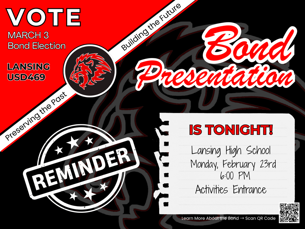 Bond Presentation is Tonight