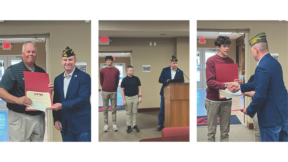 VFW Recognitions at the April 14 School Board Meeting