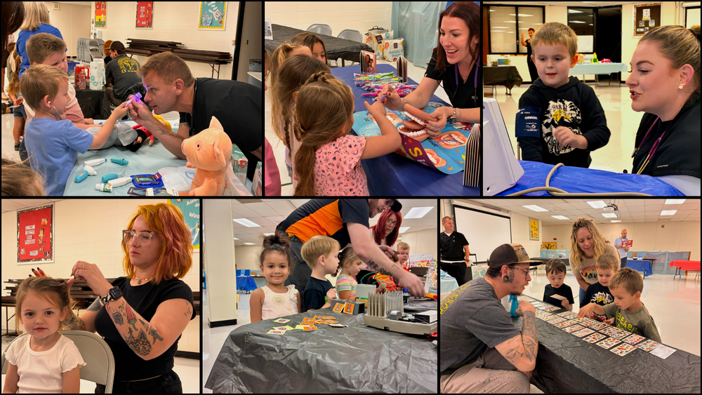 Preschool students at Career Fair