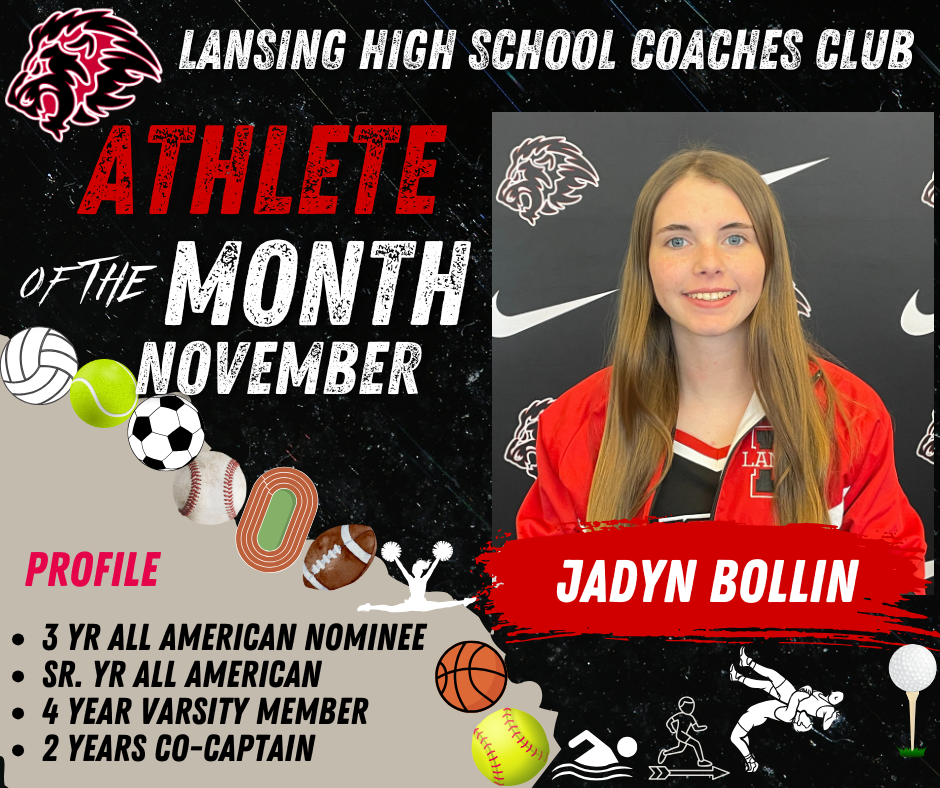 Jadyn Bollin Athlete of the Month Graphic